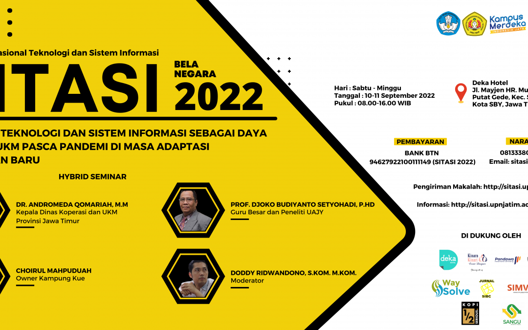 SITASI 2022 : Seminar Nasional Teknologi dan Sistem Informasi