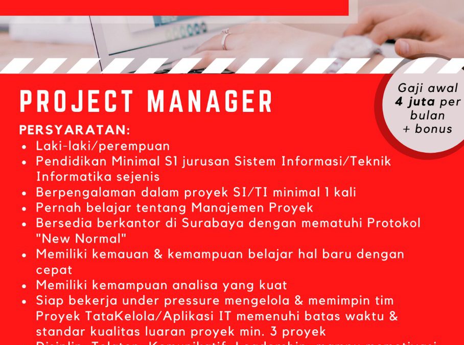 Lowongan : Project Manager