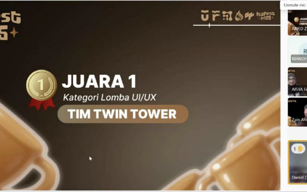 Tim Mahasiswa Sistem Informasi Raih Juara 1 Lomba UI/UX ISOFEST 2025